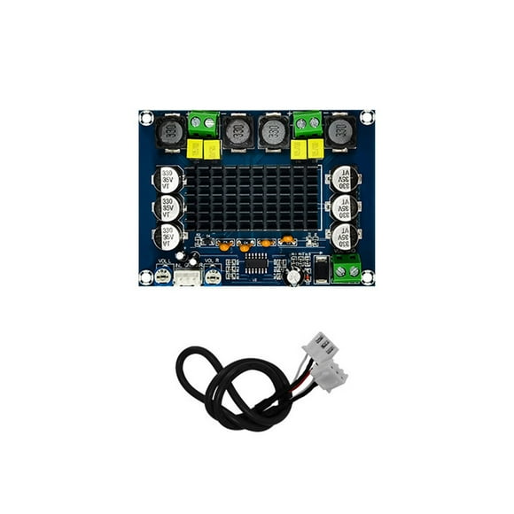 Matsuzay Placa amplificadora de potencia Digital de 120W, cc 12-26V, altavoz de 2 canales, caja de sonido, módulo de amplificador ajustable, equipo de Cables de audio/vídeo Microprocesador TPA3116