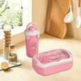 thumbnail image 5 of HOZVOMI Portable Divided Lunch Box Set with Water Cup, Microwaveable, Leak-Proof, Includes Utensils, 5 of 6