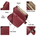 thumbnail image 5 of Sendefn RFID Blocking Leather Zip Wallet for Women Credit Card Cluch Holder Phone Wristlet Wallet, 5 of 7