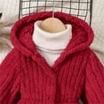 thumbnail image 6 of LFEOOST Toddler Kids Baby Girls Winter Fuzzy Hoodies Fleece Sherpa Long Sleeve Jacket Casual Warm Button Down Cardigan Coat (Red, 3 Years), 6 of 6