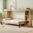 thumbnail image 6 of MAYEERTY Twin Size Murphy Bed - With Bookshelf, Natural, 6 of 21