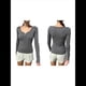 thumbnail image 3 of Tops Henley de Larga para Mujer para Otoño, Elegantes e Informales, Lindas Camisetas Básicas para Niñas en Invierno Flor Gris XL, 3 of 7
