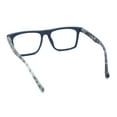 thumbnail image 4 of Stylish Classy Squared Rectangle Horn Rim Plastic Fashion Reading Glasses Navy Slate Tortoise +1.00, 4 of 4