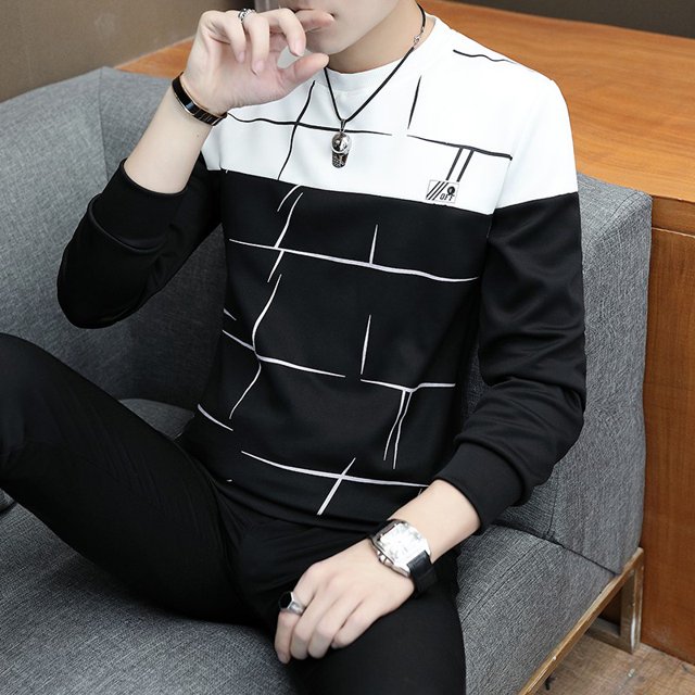 Suéter casual para hombre Moda de manga larga Sudaderas con cuello redondo CH-EGpangjing