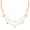 Gold, variant on Charmsy 14K Gold Plated CZ Necklace for Women | Double Layered Cable Chain Cubic Zirconia Charm Multi Strand | Size 16 Inch