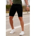 thumbnail image 2 of Pantalones cortos GINGTTO Black Jean para hombre Skinny Casual Denim 31, 2 of 6