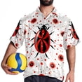 thumbnail image 4 of Seven Starred Ladybird Men's Short Sleeve Hawaiian Print Button Down Beach Shirt, 4 of 6