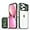Green, variant on for iPhone Case,[Compatible with MagSafe] Transparent Crystal Slim with Slide Camera Lens Bumper Protection Cover Clear Soft Shockproof Cover Phone Case (Pink,iPhone 12 Pro)