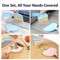 thumbnail image 4 of Small Dustpan and Brush Set, Mini Dustpan and Brush Whisk Broom and Dust Pan Tiny Cleaning Broom Mini Hand Broom for Table, Desk, Keyboard, Pet Nest, Set of 2 (Green), 4 of 9
