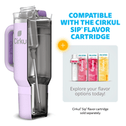 (2 pack) Cirkul 40oz All-Day StrawSip Double-Wall Insulated Stainless Steel Tumbler with Handle, Lilac (Light Purple)
