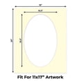 thumbnail image 2 of Off White Picture Frame Mat for 16x20 Frames - Oval Opening for 11x17 Photos - 10 Mats, 2 of 7
