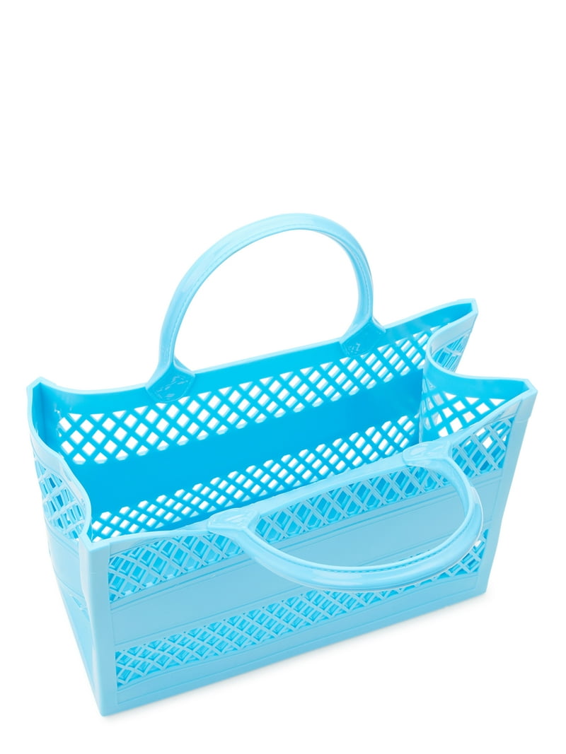 No Boundaries Women's Jelly Mini Tote Handbag Blue - Walmart.com