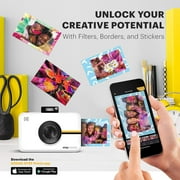 Kodak Step Touch 13MP Digital Camera & Instant Printer with 3.5” LCD Touchscreen Display (White)