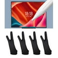 2 Pcs Artist Gloves with Two Fingers Palm Rejection Gloves for Stylus