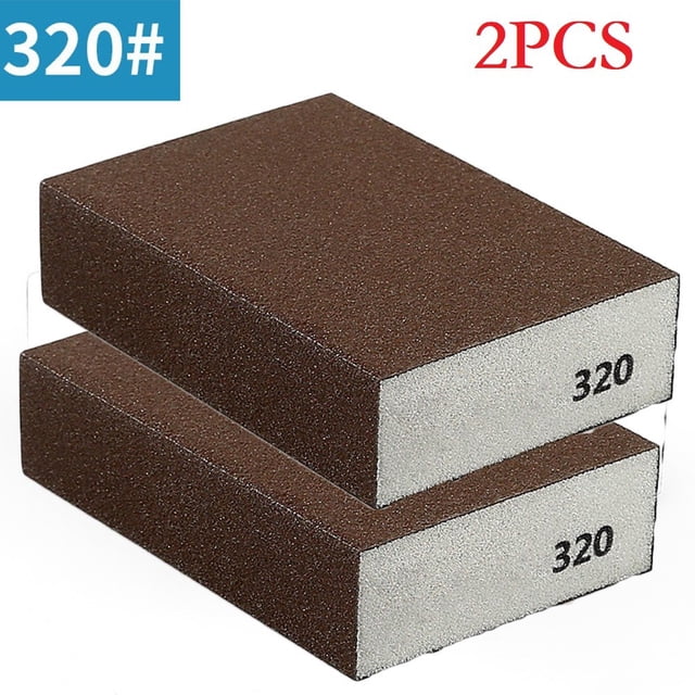 Lefu 2 Pcs Grit 60-320# Éponge de Meulage Mural Bloc de Sable Papier de Sable Brique de Sable Polie
