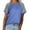 Blue, variant on Women's Casual Raglan Shirt Short Sleeve Crew Neck T-shirts Colorblock Fashion Base Tee Shirt Summer Tshirts (3XL, Green)