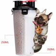 thumbnail image 2 of Botella de agua portátil y recipiente para alimentos 2 en 1 con 2 cuencos plegables para perros, gatos, cachorros, dispensador de agua para viajes en coche, tamaño grande, sin BPA, 2 of 5