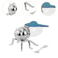 thumbnail image 6 of Esquirla Bee Honey Pot Honey Container with Spoon Ornament Decor Elegant Pot Storage Pot for Festive Parties Meals Casual Storing Blue, 6 of 8