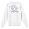 thumbnail image 5 of Pickleball Est. 1976 Swing Away Adult White Crew Neck Sweatshirt-3XL, 5 of 7