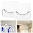 thumbnail image 5 of 2× Adhesive Shower Curtain Rod Holder Wall Mounted Shower Rods Holder Drill-Free, 5 of 9
