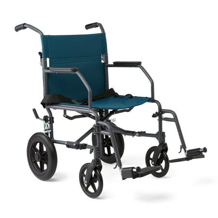Medline Steel Transport Wheelchair with Microban Antimicrobial