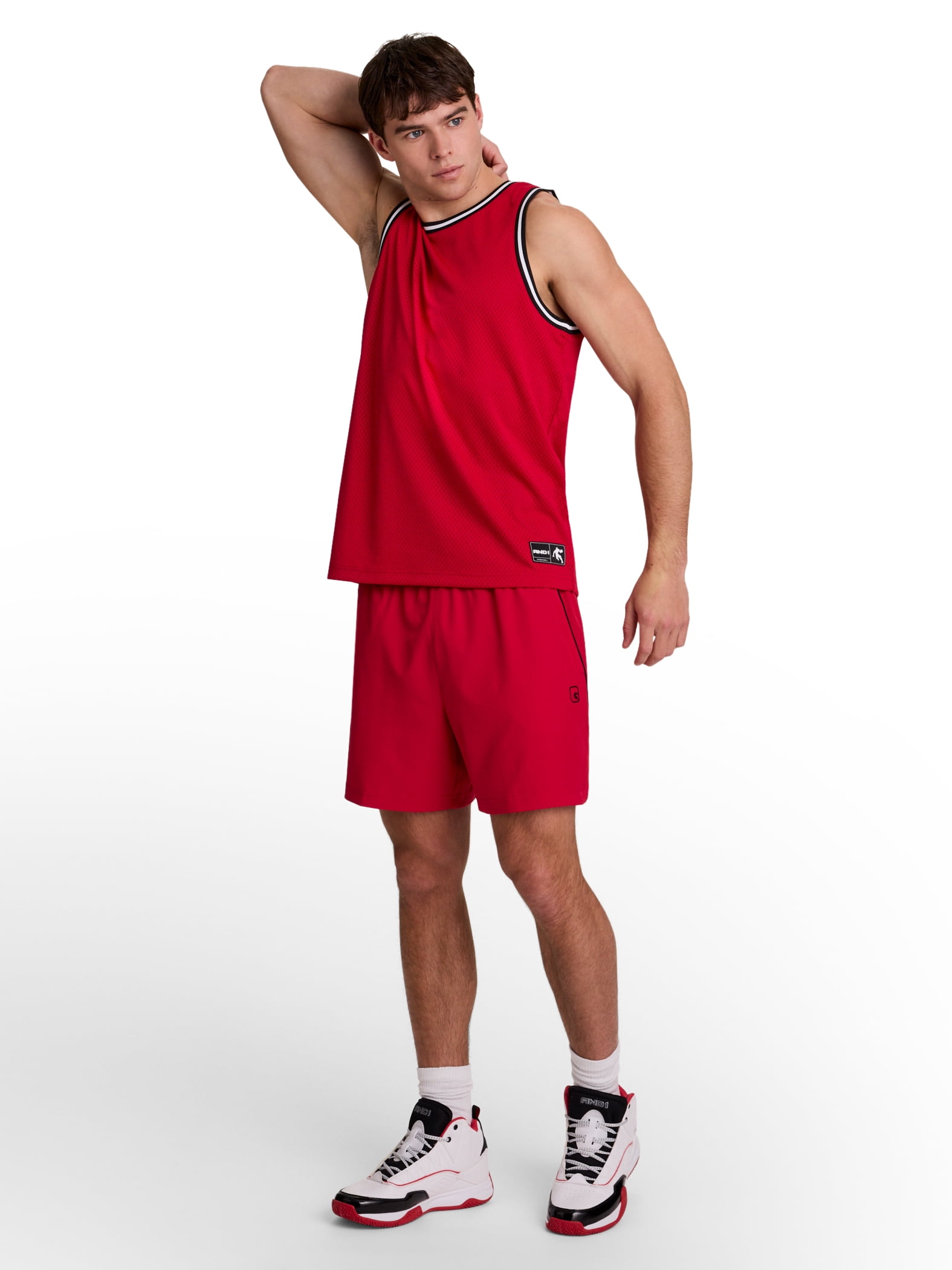 AND1 Men's and Big Men's Drafting Short, 6" inseam, Sizes XS-5XL