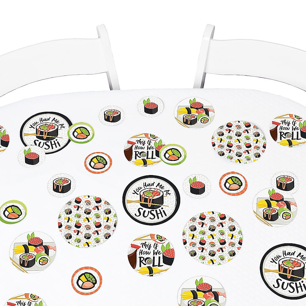 Let's Roll Sushi Japanese Party Giant Circle Confetti Party