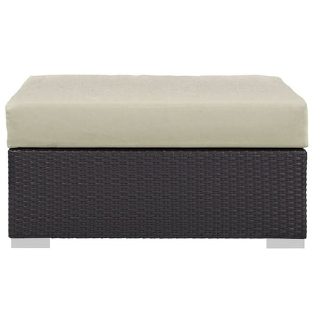 Modway Convene Outdoor Patio Large Square Ottoman, Multiple Colors