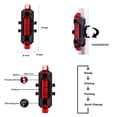 thumbnail image 2 of DJC 6PCS Bike Tail Light USB Rechargeable Night Riding Safety Warning Light 15 Lumens LED Bicycle Light Riding Equipment Bike Accessories, 2 of 9
