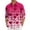 Hot Pink, variant on Fgvctg Mens Valentine's Day Shirts Long Sleeve Button Down Cotton Shirts Collared Romantic Blouse Date Day Love Heart Print Plus Size Business Casual Tops Hot Pink 3XL