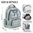 thumbnail image 4 of Yuyamidu Blue Bow Camo 17 Inch School Backpack Set, 4Pcs with Lunch Bag Pencil Case Water Bottle Sleeve, Lightweight Bookbag for Teens Girls Boys Travel Daypack, 4 of 7