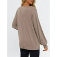 thumbnail image 2 of Sucegi Loose Fit Women's Shirt - Long Sleeve, Round Neck, Pintuck Design for Daily Wear, 2 of 5