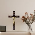 thumbnail image 6 of Wall Crucifix Cross Wooden Holy Figurine Pine Material Devout Christmas Easter Gift for Family Friends, 6 of 9