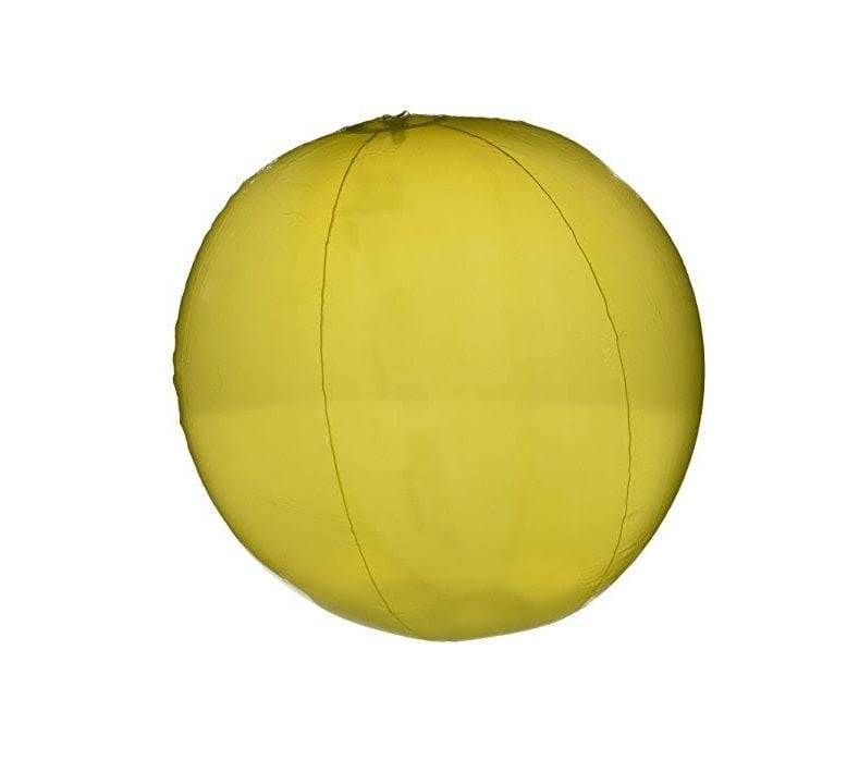 6 x Translucent Yellow Inflatable Blowup Beach Ball Toy 9" Pool Toy Volley Balls 