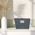 thumbnail image 6 of Unique Bargains Corduroy Makeup Bags Corduroy Cosmetic Bag Zipper Women Makeup Pouch Gray, 6 of 7