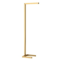 Evelyn&Zoe Malin 52" Modern Metal Floor Lamp with Brass Rectangle Metal Shade