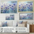thumbnail image 4 of Designart "Serene Cornflower Meadow I" Flower Field Floater Framed Canvas Wall Art, 4 of 5