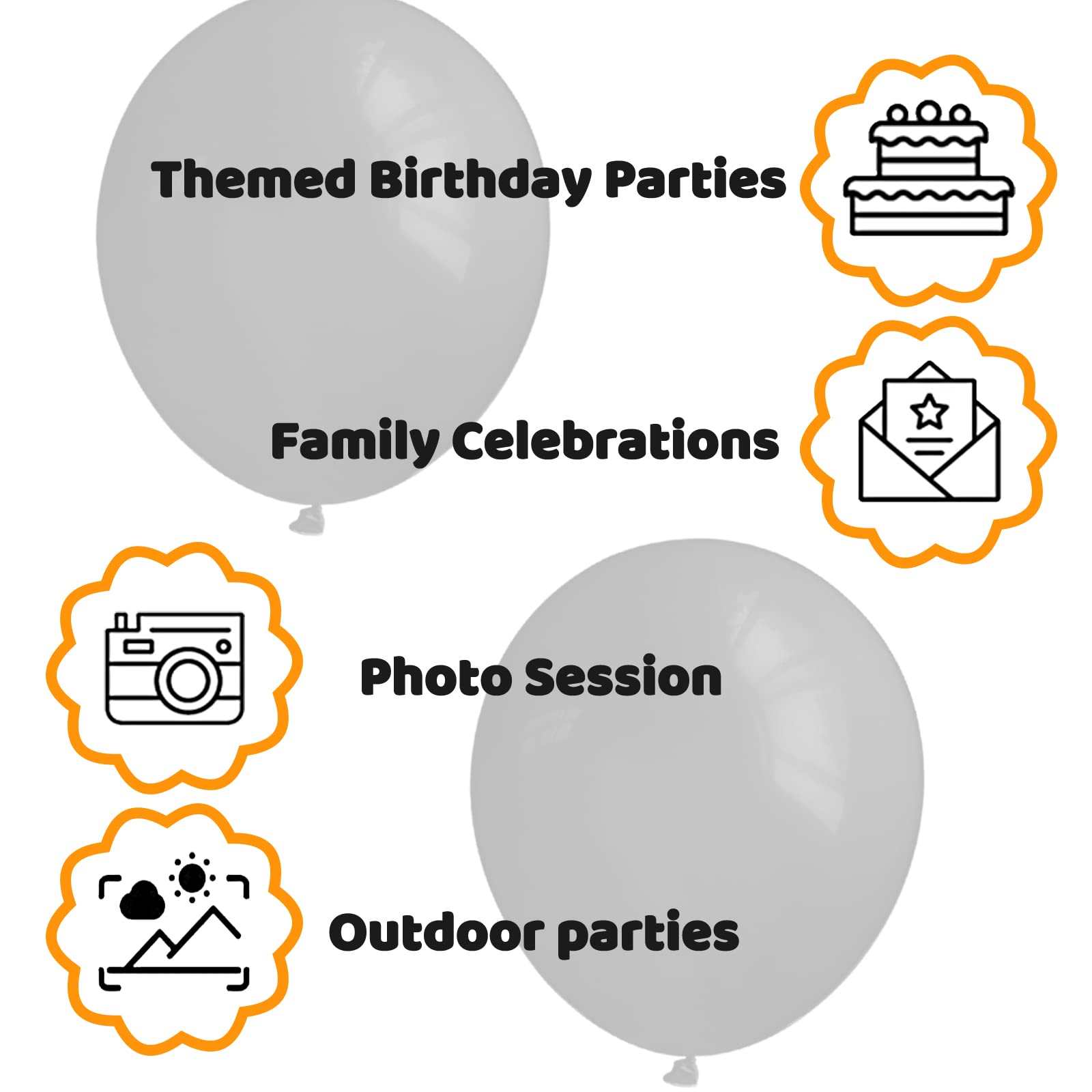 100 Pcs Black Balloon 12 inch, Black Latex Balloons for Birthday Party Baby Shower Wedding with 2 Ribbons