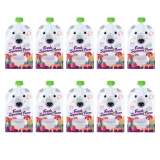Sage Squeezie Reusable Baby Food Pouch in Fruit Dot - 6-Pack