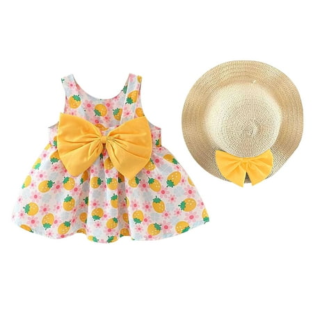 

pop seller Summer Girls Cute Sleeveless Sling Rainbow Print Dress Children s Skirt