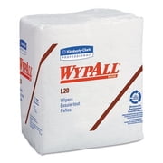 Wypall L20 Towels, 1/4 Fold, 4-Ply, 12 1/5 x 13, White, 68/Pack, 12/Carton