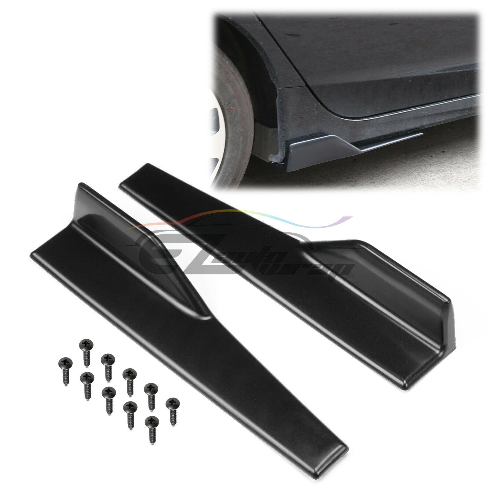 Universal Car Side Skirt Extension Splitters Winglet Wing Canard