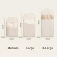 thumbnail image 7 of Space Saving Hanging Garment Bag with Self Compression Zipper, Space Saver Coat Storage Bag, Dust Cover Clothes Bags for down Coat, Travel Bags with Hanger, For Closet Storage (Beige, L), 7 of 7