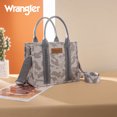 thumbnail image 2 of Wrangler Tote Bag for Women Western Camo Pattern Canvas Crossbody bag Handbag Vintage Design, Gray, 2 of 6