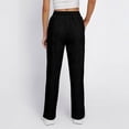 thumbnail image 3 of Women's Quick-Drying Straight Leg Scrub Pants Soft Stretch Yoga Waistband 4 Pockets Medical Work Bottoms Black M, 3 of 3