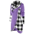 thumbnail image 5 of BKQCNKM Graphic Tees For Women Blouse Women Long Sleeve Plaid Turtleneck Tartan Tunic Sweatshirt Pullover Tops Sweatshirt For Women Fall Clothes For Women 2023 Purple XL, 5 of 5