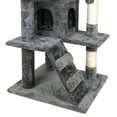 thumbnail image 3 of ZenStyle 53" Height Cat Tree Scratching Post Condo Tower Playhouse With Cave & Ladders, Dark Gray, 3 of 9