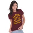 thumbnail image 3 of Camping Is Therapy Outdoors Adventure Womens Slim Fit Graphic Tee Brisco Brands X, 3 of 4