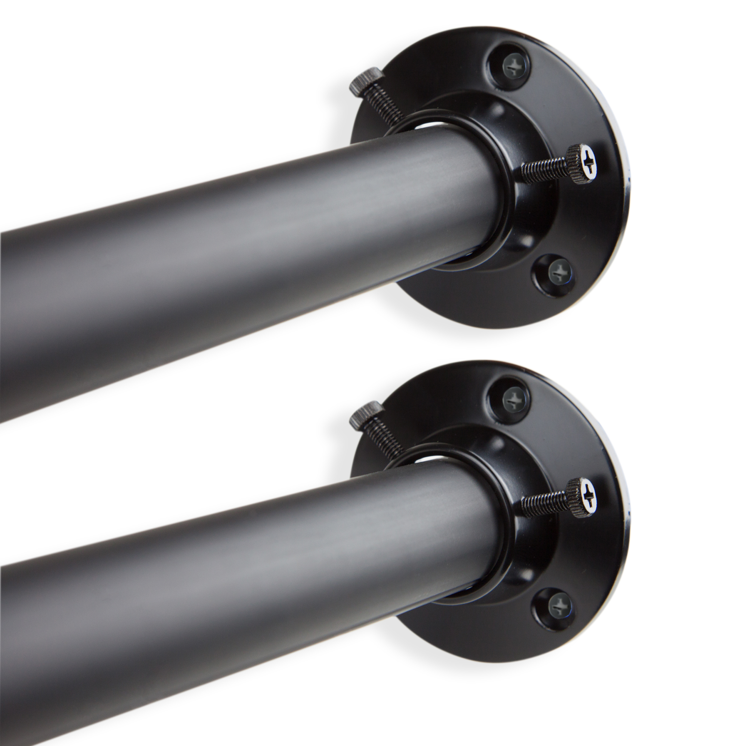 1" Adjustable 28-48 inch Room Divider Rod and Socket Set - Black