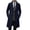 Navy, variant on EANJE Men's Notched Lapel Long Overcoat, Single Breasted Button Front Casual Business Wool Blend Style Trench Coat with Side Pockets Dark Gray M